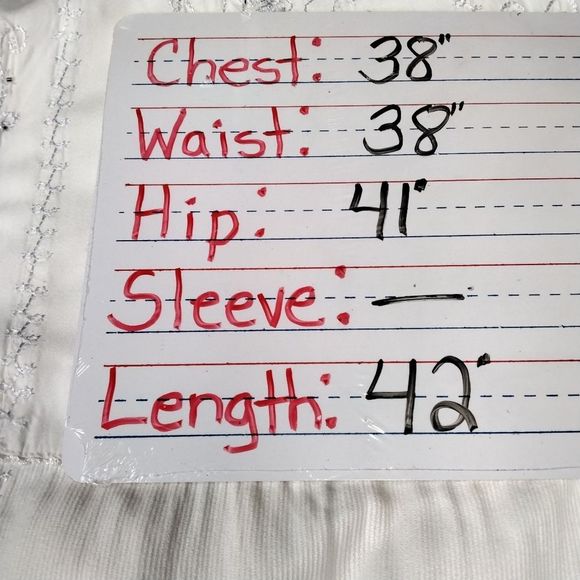 L.S.I. White Drop Waist Embroidered Beaded Sundress. Junior's Size Large. - Picture 11 of 11